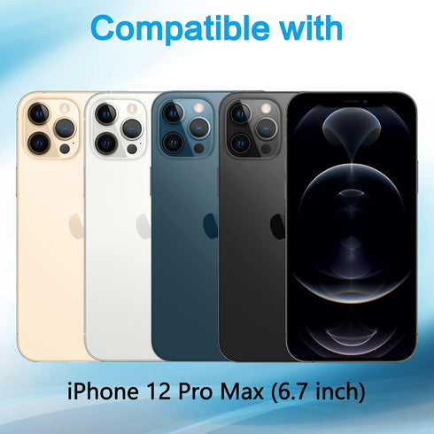2 Pack Privacy Screen iPhone 12 Pro Max Tempered Glass Privacy Screen Protector for iPhone 12 Pro Max, Anti-Spy, Shatterproof, Full Edge Coverage,...