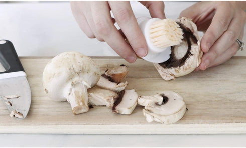 Full Circle FunGuy, 2 in 1 Mushroom Cleaning Brush, White...