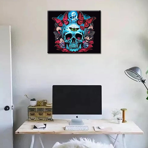 Paint by Numbers Kits 16x20 Canvas DIY Oil Painting for Kids,Students,Adults Beginner with Brushes & Acrylic Pigment - Day of The Dead Mexico Butt...