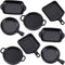 Skylety 8 Pcs Dollhouse Kitchen Accessories Dollhouse Metal Miniature Pots and Pans Mini Kitchen Stovetop Cookware Dollhouse Christmas Role Play P...