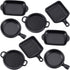 Skylety 8 Pcs Dollhouse Kitchen Accessories Dollhouse Metal Miniature Pots and Pans Mini Kitchen Stovetop Cookware Dollhouse Christmas Role Play P...