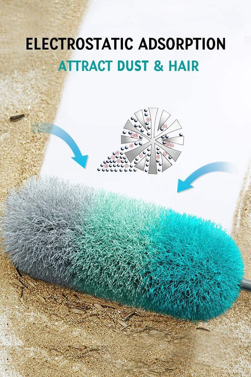 BOOMJOY Microfiber Feather Duster with 100 inches Extension Pole, Dusters for Cleaning High Ceiling, Fan, Blinds, Furniture...