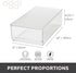 Oggi Clear Stackable Storage Bin with Lid - Ideal for Kitchen, Pantry, Cabinet, Bathroom, Bedroom, Kids, Refrigerator, Freezer. With Handles - Org...