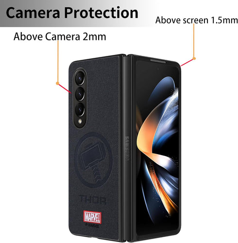 Case for Samsung Galaxy Z Fold 3 5G, with Superhero character Compatible Galaxy Z Fold 3 5G Leather Case BLACK...