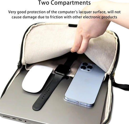 Puffy Laptop Sleeve 13 Inch Pink, Waterproof Carrying Case Bag for Women, Fluffy Computer iPad Pro 12.9 Case, Compatible with MacBook Pro 12, MacB...