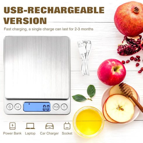 OGWAI Rechargeable Food Scale with Grams and Oz, Multifunction Kitchen Scale for Food - Small Kitchen Appliances...