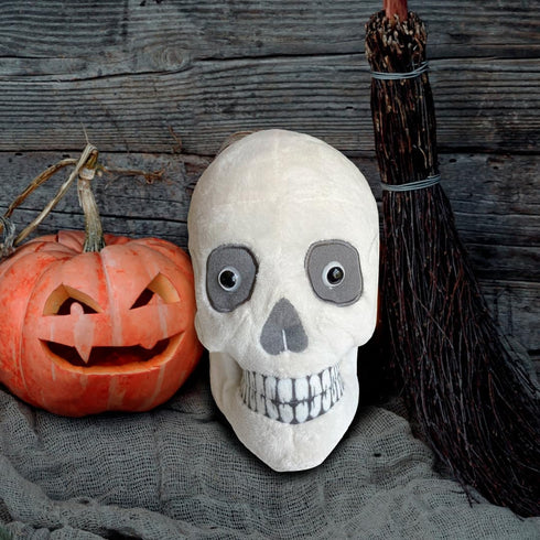 GIANTmicrobes Skull Plush, Skull Stuffed Animal, Anatomical Skull Gift, Halloween Skull Decor, Anatomy Skull, Human Skull Model Plushie, Skull Ana...