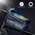 Bike Frame Bag, Large Capacity Top Tube Bike Bag with Sensitive Touch Screen Function & Sun-Visor, Waterproof Bike Phone Bag for Smart Phones 5.5”...
