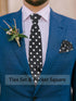 Men's Tie Sets, Black and White Polka Dot Ties for Men with Pocket Square Tie Bar/Cufflinks for Wedding Business...