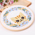 Harimau 4pcs Beginner Embroidery Kit,Cute cat Pattern,Cross Stitch Kits, Including Stamped Embroidery Cloth with 2 Embroidery Hoops, Multicolor Co...