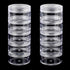2 Sets 5 Layer Stackable Bead Storage Plastic Storage Jars Stackable Clear Containers Round Plastic Cosmetic Storage Box Art Craft Accessory Organ...