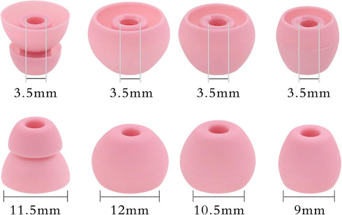 ALXCD Eartips Compatible with BeatsX in-Ear Earbuds, 8 Pair S/M/L & Double Flange Soft Silicone Earbuds Tips, Compatible with Beats by Dr. Dre Bea...