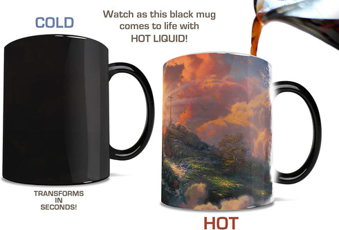 Morphing Mugs Thomas Kinkade - The Cross - One 11 oz Color Changing Heat Sensitive Ceramic Mug – Image Revealed When HOT Liquid Is Added!...