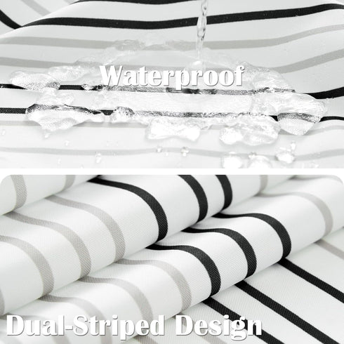 jinchan Black Grey White Striped Shower Curtain Wave Shadow Shower Curtains for Bathroom Waterproof Fabric Shower Curtain Spa Hotel Modern Abstrac...