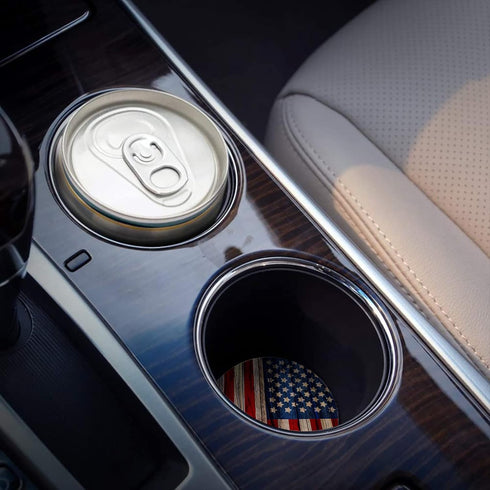 Independence Day 4th of July Cup Holders Car Coasters for Women/Men - 2 Pack Absorbent Ceramic Stone Drinks Automotive Cup Holders Coaster Set Pat...