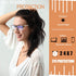 FONHCOO Clip-on Blue Light Blocking Glasses Night Driving Sunglasses 2 Pack Lens over Prescription Glasses for Women Men (2 Pack Transparent Blue ...