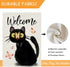 Welcome Black Cat Decorative Garden Flag, Cute Kitten Butterfly Home Yard Outdoor Decor Cat Lover Gifts, Spring Summer Seasonal Small Outside Deco...