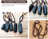 2Pcs Natural Black Tourmaline Stone Pillar Pendant Necklace Tourmaline Amulet Natural Free Form Crystal Healing Pendant...