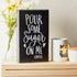 Farmlyn Creek Wooden Coffee Sign - Pour Some Sugar on Me (Black, 6 x 10 Inches) - Coffee Bar Sign...