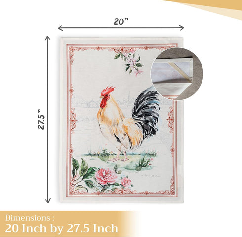 100% Cotton Kitchen Towel Campagne Maison d' Hermine Set of 2 Super Soft Highly Absorbent Hotel Quality Quick Drying Cleaning Dishcloth Tea Bar To...
