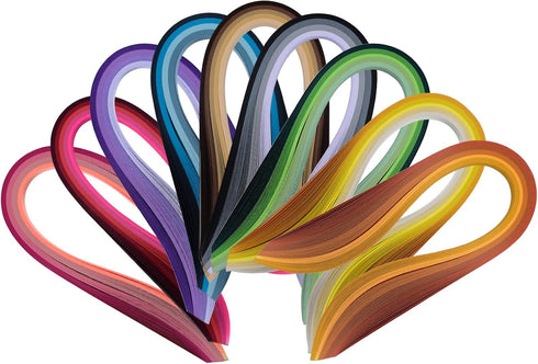 YURROAD Quilling Paper Strips Quilling Art Strips 900 Strips Quilling Paper Set 7mm Width 39cm Length...