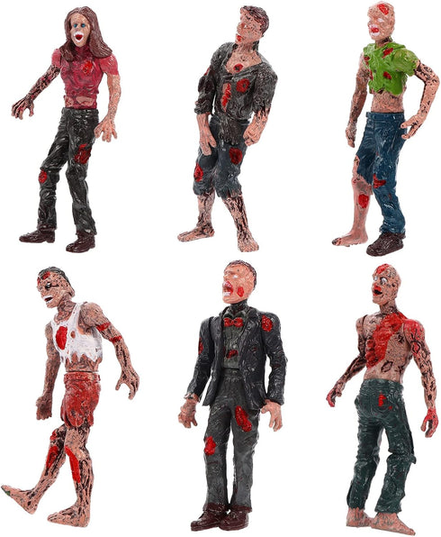 Zerodeko 12 PCS Toy Zombie Action Figures with Movable and Detachable Joints, Mini Zombie Figurines, Bloody Zombie Models for Presents, Decoration...