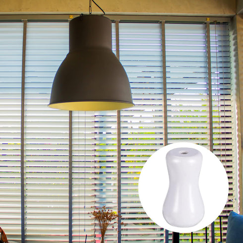 Boao 12 Pieces White Blind Pull Cord Knobs 1.26" x 0.75" Wood Tassels Window Blinds Wooden Cord Tassels Hanging Ball Pulls for Curtain Craft...