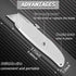 2 Pack Box Cutter Practical Utility Knife Retractable, Ergonomic Razor Knife, Box Cutters for Warehouse, Office, Exacto Knife Box Opener for Packa...