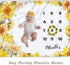 Sunflower Baby Monthly Milestone Blanket Girl, Floral Newborns Month Blanket Gift for Baby Shower, Soft Plush Photo Prop Blanket, Wreath &Headband...