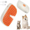 3 in 1 Steam Cat Hair Brush: Spray, Massage and Bath Cleaning for Dogs and Cats, Soft Silicone Brush for Hair Removal, Self-Cleaning Feature for E...