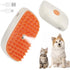 3 in 1 Steam Cat Hair Brush: Spray, Massage and Bath Cleaning for Dogs and Cats, Soft Silicone Brush for Hair Removal, Self-Cleaning Feature for E...