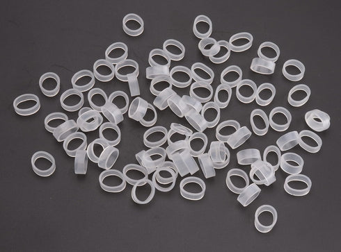 200 Pcs Silicone Cable Ties 12 MM OD Reusable Rubber Bands for Wire Cord Cable Management Home Office School Organization (Transparent)...