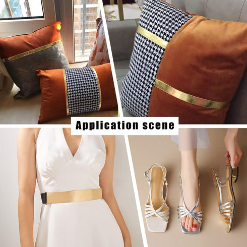 GORGECRAFT 5.5Yds x 1" Metallic Flat Leather Strap Shiny Pu Leather Strips Glossy Leather Lace Stripper Beading String Ribbon Craft Double Sided L...