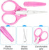 4Pcs Tiny Scissors, Stainless Steel Small Classroom Scissors With Protective Cover Crafting Scissors Suitable for Office Home and School...