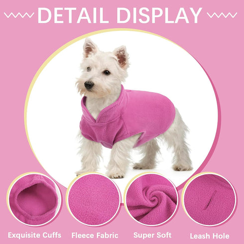 FUAMEY Dog Fleece Vest,Warm Sweatshirt Puppy Stretchy Sweater Pullover Dog Turtleneck Coat Dog Winter Jacket with Leash Hole, Dachshund Sweaters Y...