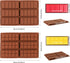 Silicone Chocolate Bar Molds - Rectangle 6 Hole Wax Melt Molds Engery Bar Silicone Molds, Non-Stick Break Apart Chocolate Silicone Mold Set of 2...