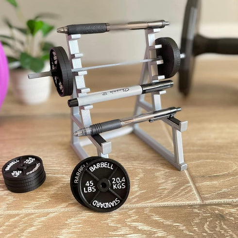 Squat Rack Pen Holder Fun Desk Accessories for Office Funny Pen Holder for Men Desk Mini Pen Organizer Unique for All Fitness Enthusiasts and Weig...