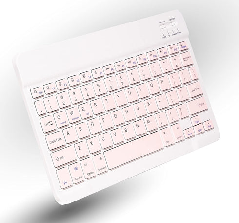 Ares Ultra-Slim Wireless Bluetooth Keyboard | Compatible with Computer Desktop iOS Android Laptop Smart TV and Windows 11/10/8 (Pink)...