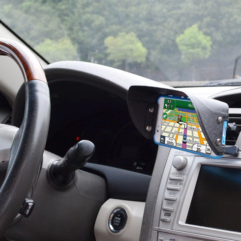 TFY Universal Phone Sun Shade & Glare Visor Shield for 4.5 to 6.1 Inch Smartphones - Compatible with iPhone 16/15 / 14/13 / 12 / XS/XR/SE...