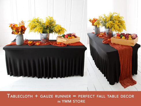 Gauze table runner bulk Cheesecloth runner for Christmas table decor Rustic table runner 160 in for boho wedding table decoration long cheese clot...