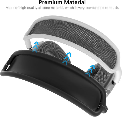 Airpods Max Cover, AIRSPO Silicone Case Cover for AirPods Max Headphones, Clear Soft TPU Airpod Max Ear Cover/Ear Pad Case Cover/Headband Cover fo...