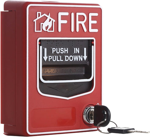 UHPPOTE Wired Emergency Fire Alarm Station 9-28VDC Conventional Dual Action Manual Call Point...