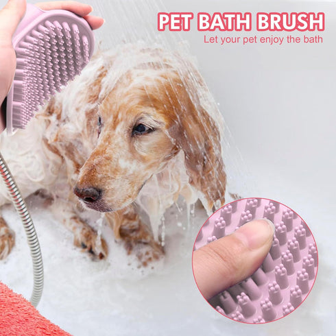 Pet Grooming Brush Kit 7pcs, Cat Brush with Release Button Comb Set for Shedding -Cat Brush&Nail Clippers File Set for Cat Dogs Long matted Haired...