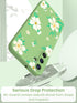 for Samsung Galaxy A15 5G Case, Girls Women Florals Liquid Silicone Phone Case, Shockproof Anti-Scratch Soft Protection Case with 2X Screen Protec...