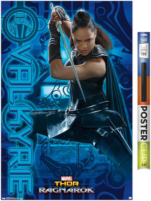Trends International Marvel Cinematic Universe - Thor - Ragnaroek - Valkyrie Wall Poster, 22.375" x 34", Premium Poster & Clip Bundle...