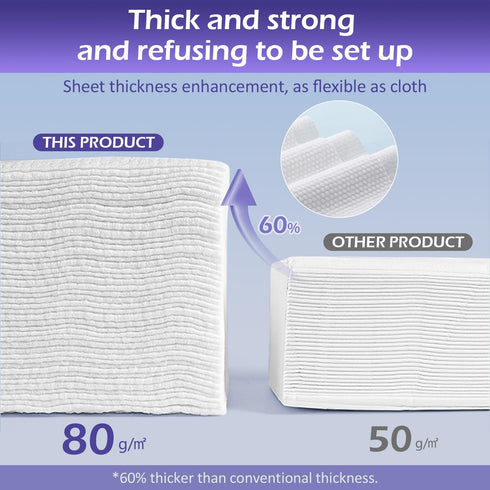 Disposable Face Towel 100 Count, Face Clean Towels, Soft Cotton Dry Wipes Facial Cloths Towelettes for Washing and Drying, Facial Tissue for Clean...