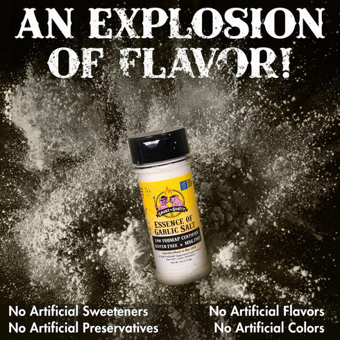 Smoke n Sanity Essence of Garlic Salt - Monash Certified Low FODMAP - Contains No Onion - Certified Gluten Free - Certified Kosher - Dairy Free Lo...
