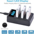 NB-6L NB-6LH Battery and 3 Slots LED Display Charger Replacement for Canon PowerShot D10 D20 ELPH 500 HS S90 S95 S120 SD770 SD980 SD1200 SD1300 SD...