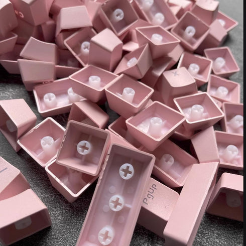 Catekro PBT Keycaps, 104 Keys Standard Doubleshot Keycap Set, OEM Profile, Translucent Keycaps for DIY Mechanical Keyboard(Cyan+Pink)...