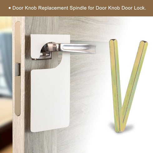 uxcell Door Knob Spindle, Spare Door Handle Spindle Bar, 120mm Long Door Spindle Replacement Door Handle Parts, Gold...